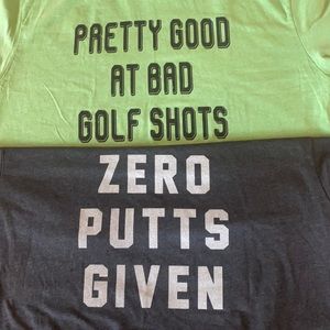 NWOT 2 Mens Shirts - golf phases 🤣